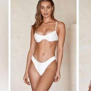 Monday Swimwear Byron Bottom - Ivory crochet NWT